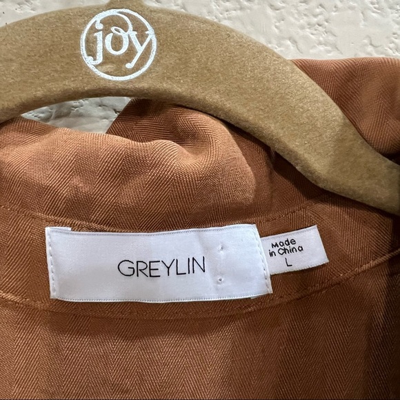 Anthropologie Greylin One Piece Jumpsuit Womens Brown Sz L Boho Party Preppy EUC - Picture 4 of 12